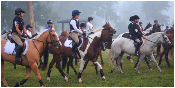 Photo horse back riders at Spring Run Farm